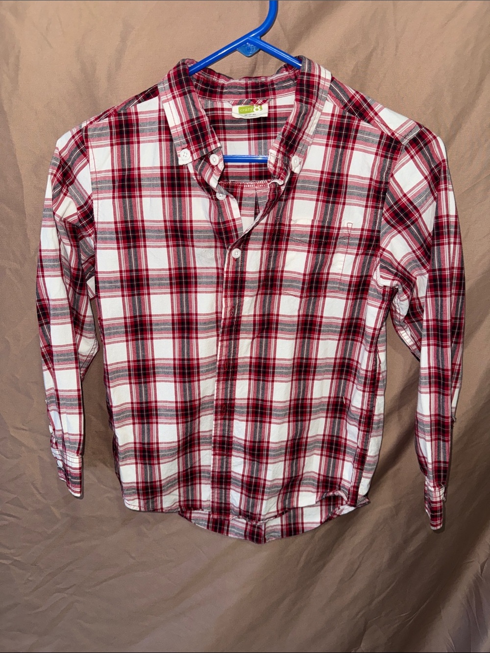 Crazy 8 Red and White Plaid Button-Down Shirt